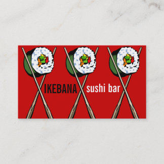 Sushi-Bar-Geschäfts-Karten Visitenkarte