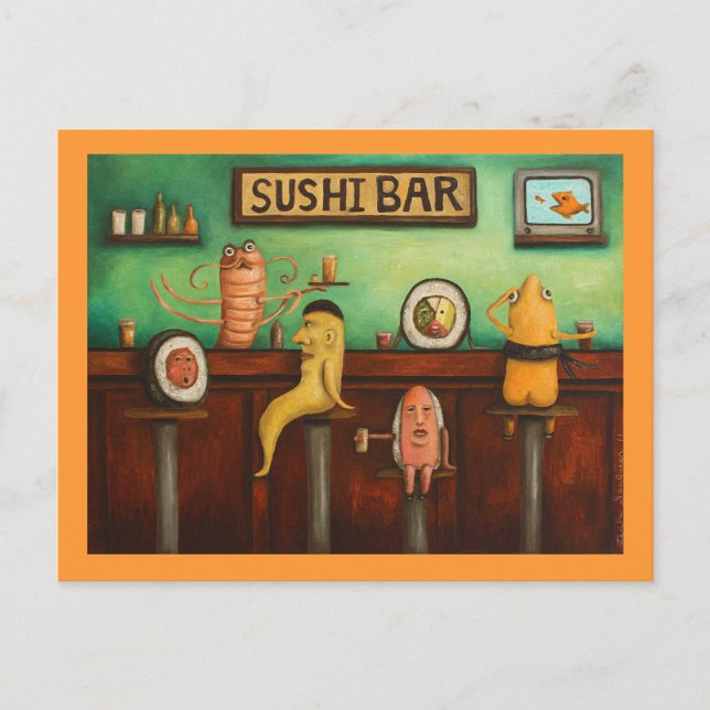 Sushi Bar Postkarte (Vorderseite)