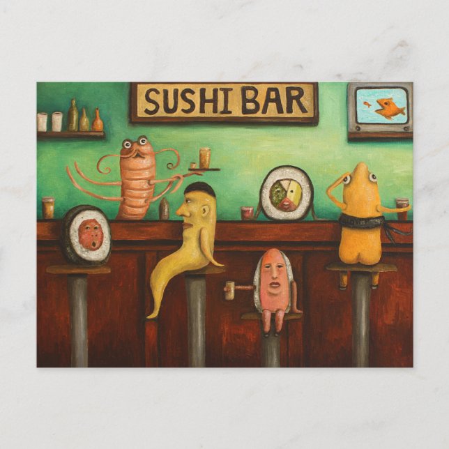 Sushi Bar Postkarte (Vorderseite)