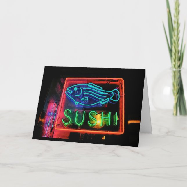 Sushi Birthday Card - Individuell angepasst Karte (Vorderseite)