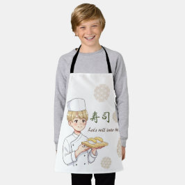 Sushi Birthday Party Invitation with Cute Anime  Schürze