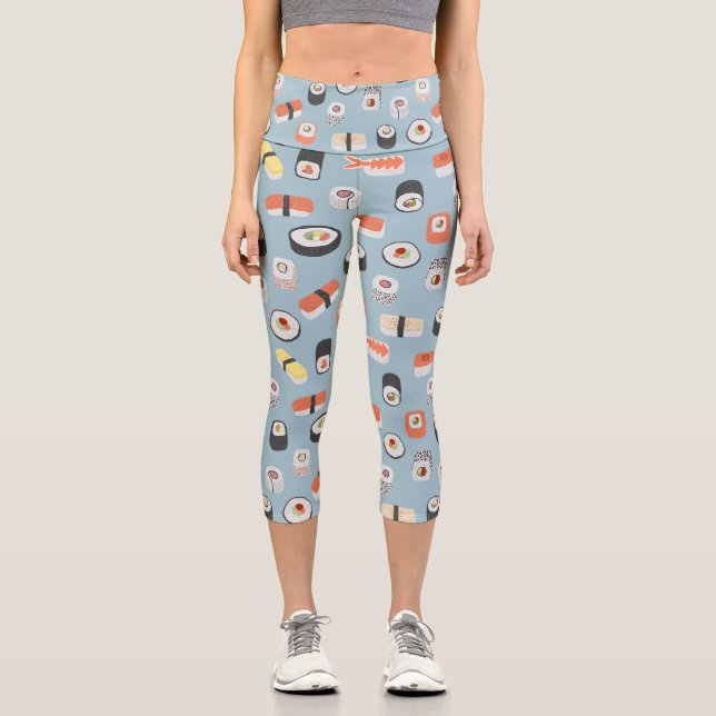 Sushi Blue Capri Leggings (Vorderseite)