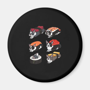 Sushi Boston Terrier Premium T-Shirt Magnet