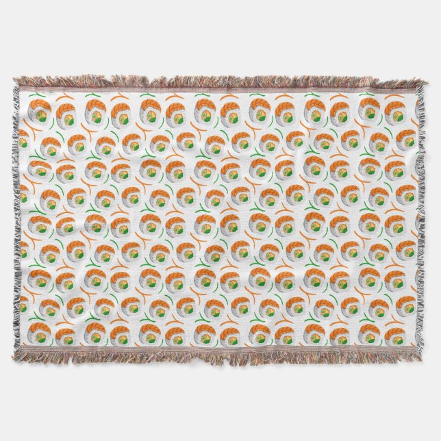 Sushi-Brötchen aus Kawaii, Sushi-Muster Decke (Vorderseite)