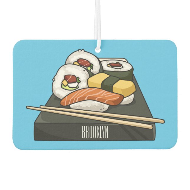 Sushi-Cartoon-Abbildung Autolufterfrischer (Vorderseite)