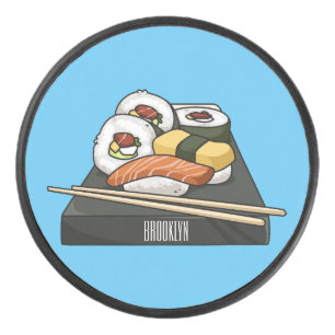 Sushi-Cartoon-Abbildung Eishockey Puck