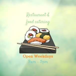 Sushi-Cartoon-Abbildung Fensteraufkleber