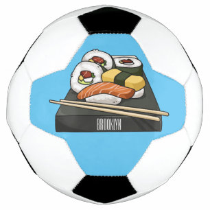 Sushi-Cartoon-Abbildung Fußball