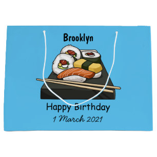 Sushi-Cartoon-Abbildung Große Geschenktüte