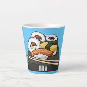 Sushi-Cartoon-Abbildung Milchtasse