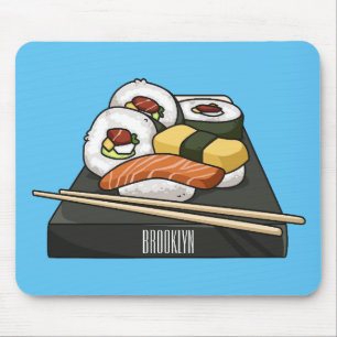 Sushi-Cartoon-Abbildung Mousepad