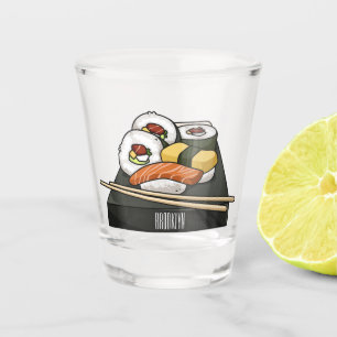Sushi-Cartoon-Abbildung Schnapsglas