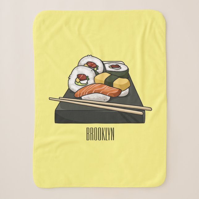 Sushi-Cartoon-Abbildung Sherpadecke (Vorderseite)