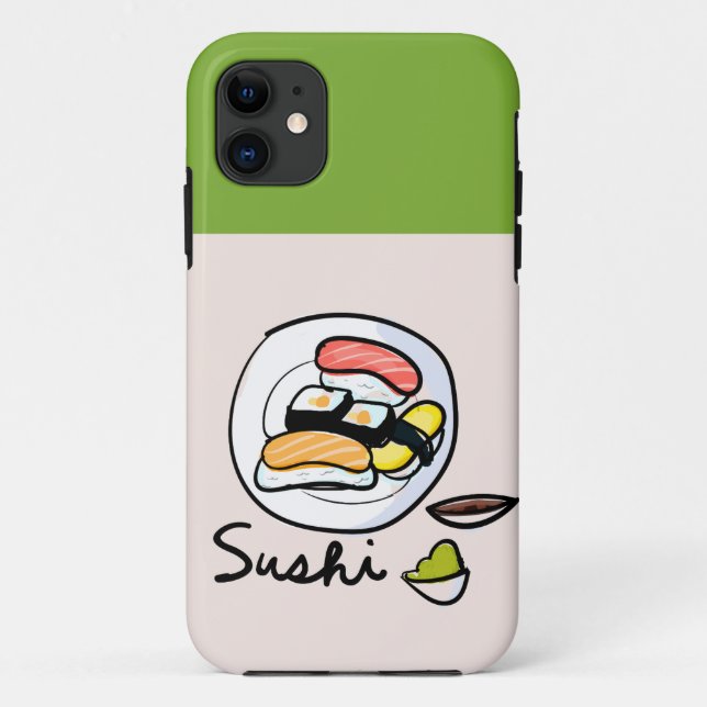 Sushi Cartoon niedliche japanische Kunst Case-Mate iPhone Hülle (Rückseite)
