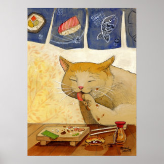 Sushi Cat Alle Fertig Poster