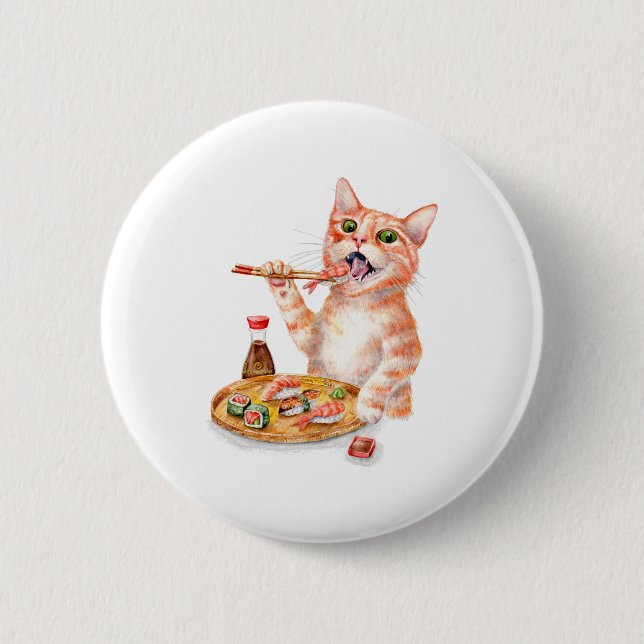 Sushi Cat Button (Vorderseite)
