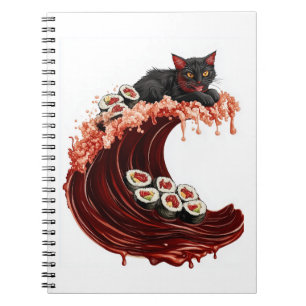 Sushi Cat Dreams - Quirky japanische Küche Notizblock