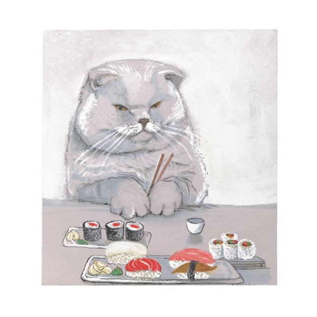 Sushi Cat Herr Grumps ©CSiravo Notizblock (Vorderseite)
