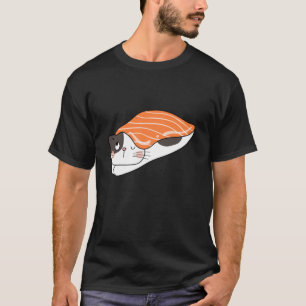 Sushi Cat Japanischer Feinschmecker Anime Lover Cr T-Shirt