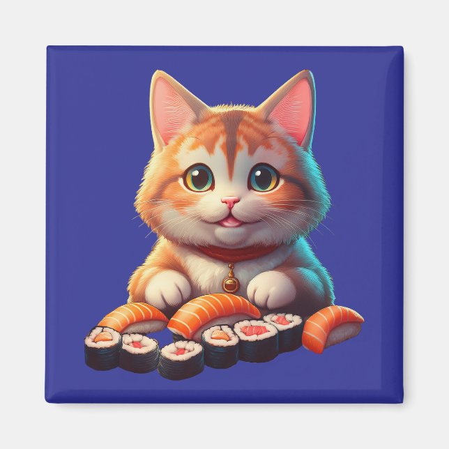 Sushi Cat Magnet (Vorne)