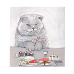 Sushi Cat Mr. Grumps ©CSiravo Notizblock