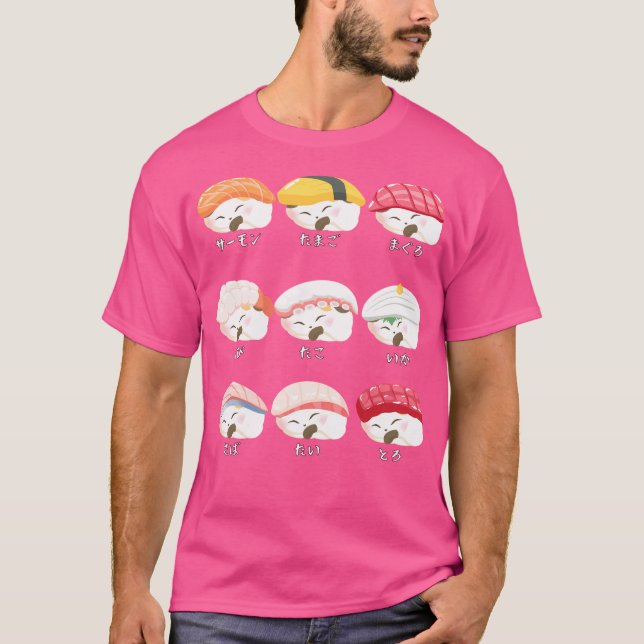 Sushi Cat Neko T-Shirt (Vorderseite)