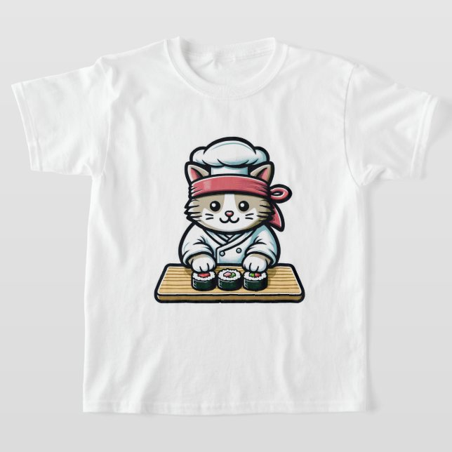 Sushi Cat - Niedliche und lustige Katze Pinakothek T-Shirt (Ablage )