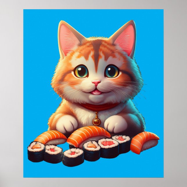 Sushi Cat Poster (Vorne)