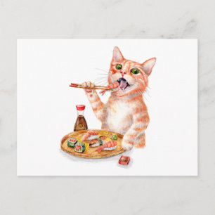 Sushi Cat Postkarte