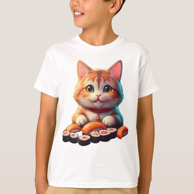 Sushi Cat T-Shirt (Vorderseite)