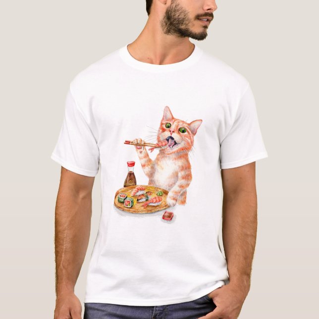 Sushi Cat T-Shirt (Vorderseite)