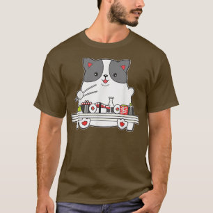 Sushi Cat TCat Eating Sushi Funny T-Shirt