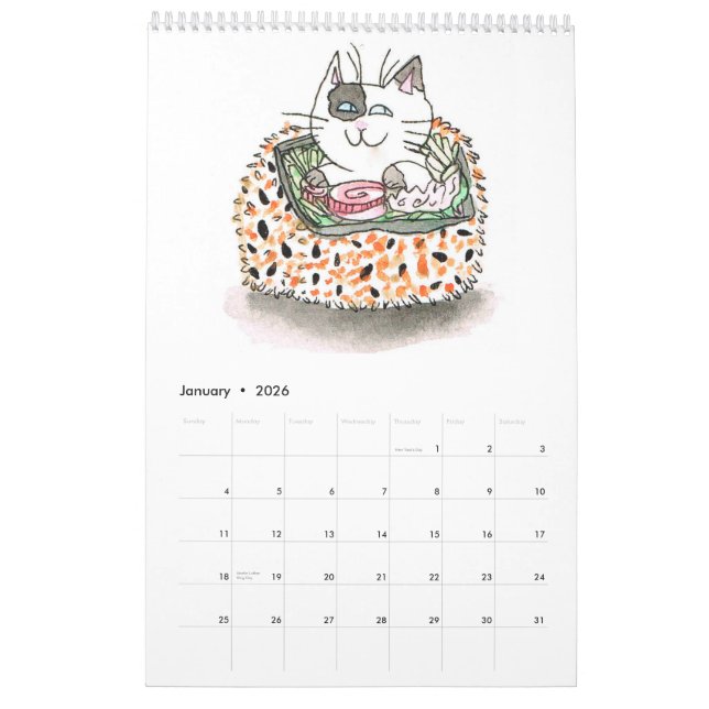 Sushi Cats Calendar Kalender (Jan 2026)