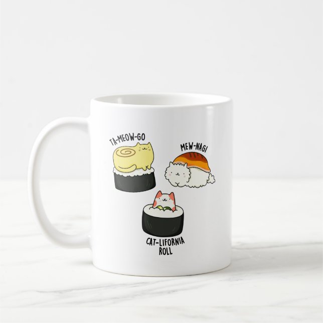 Sushi Cats Funny Sushi Pun Kaffeetasse (Links)