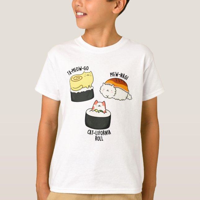 Sushi Cats Funny Sushi Pun T-Shirt (Vorderseite)