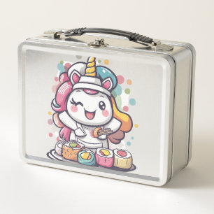 Sushi-Chef-Einhorn (1) Metall Brotdose