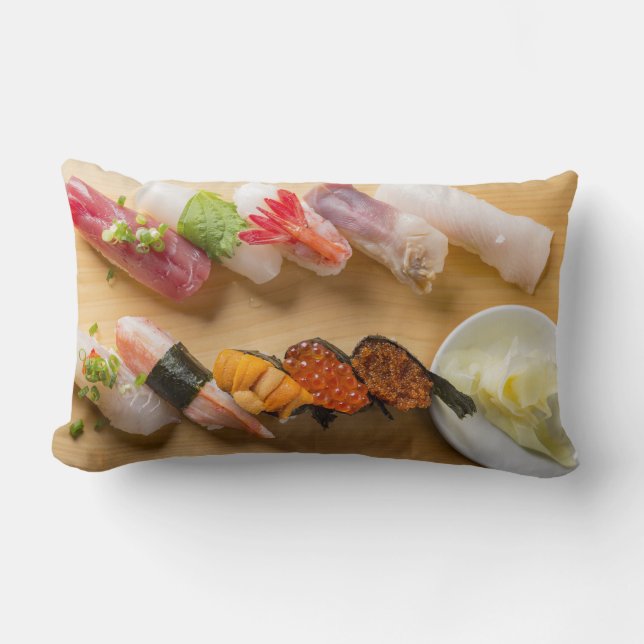 Sushi Circle Cushion – Fresh & Cozy Decor Lendenkissen (Vorderseite)
