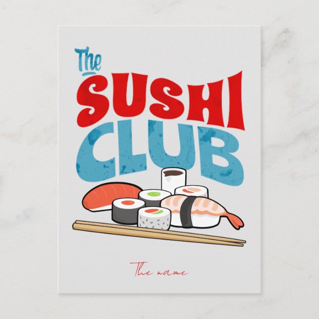 Sushi Club, Sushi Postkarte (Vorderseite)