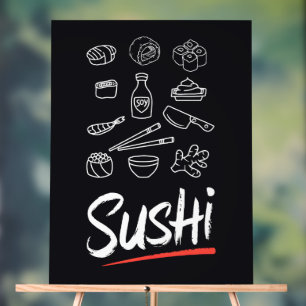 Sushi Collage Acrylschild