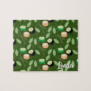 Sushi Cucumber Rolls Greenerity Asian Food Puzzle