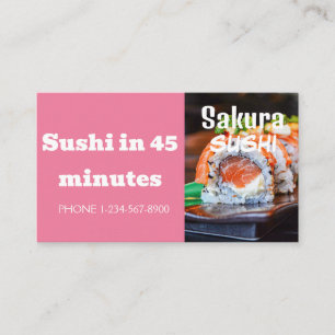 Sushi Delivery Discount Sale Angebot Visitenkarte