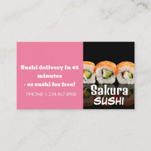 Sushi Delivery Discount Sale Angebot Visitenkarte