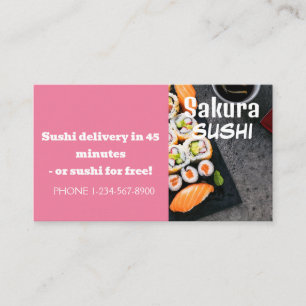 Sushi Delivery Discount Sale Angebot Visitenkarte