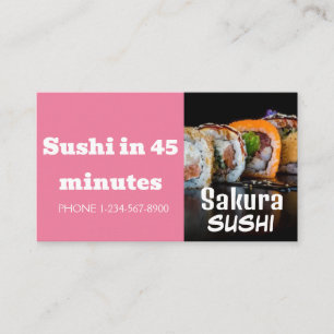 Sushi Delivery Discount Sale Angebot Visitenkarte