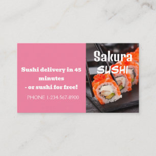 Sushi Delivery Discount Sale Angebot Visitenkarte
