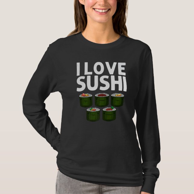 Sushi-Designs für Männer Frauen Japanisches Essen  T-Shirt (Vorderseite)