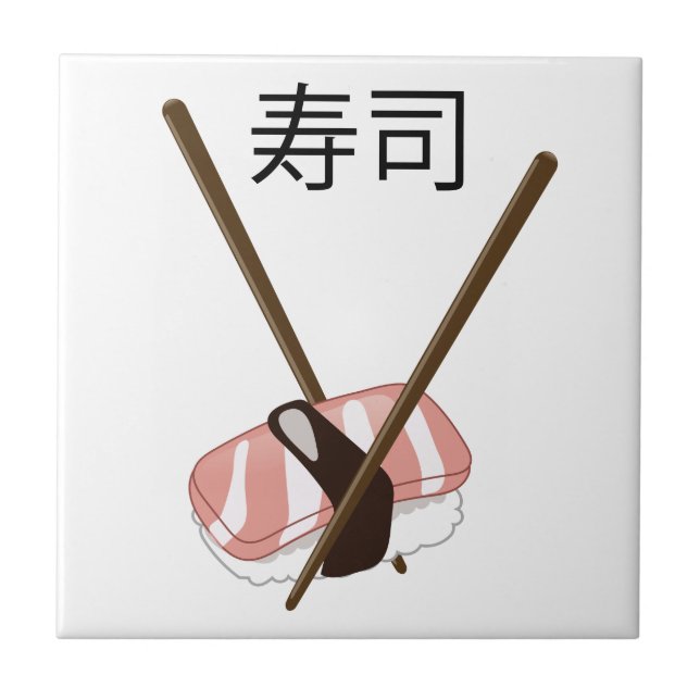 Sushi-Essstäbchen Fliese (Vorderseite)
