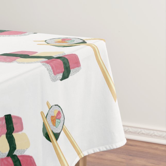 Sushi Feinschmecker Hipster Tablecloth Tischdecke (Beispiel)