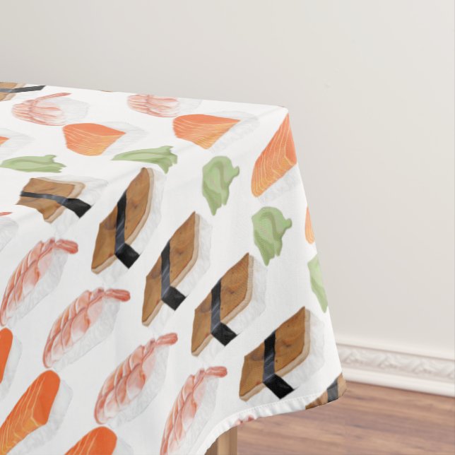 Sushi Feinschmecker Hipster Tablecloth Tischdecke (Beispiel)