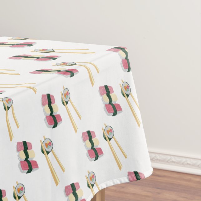 Sushi Feinschmecker Hipster Tablecloth Tischdecke (Beispiel)